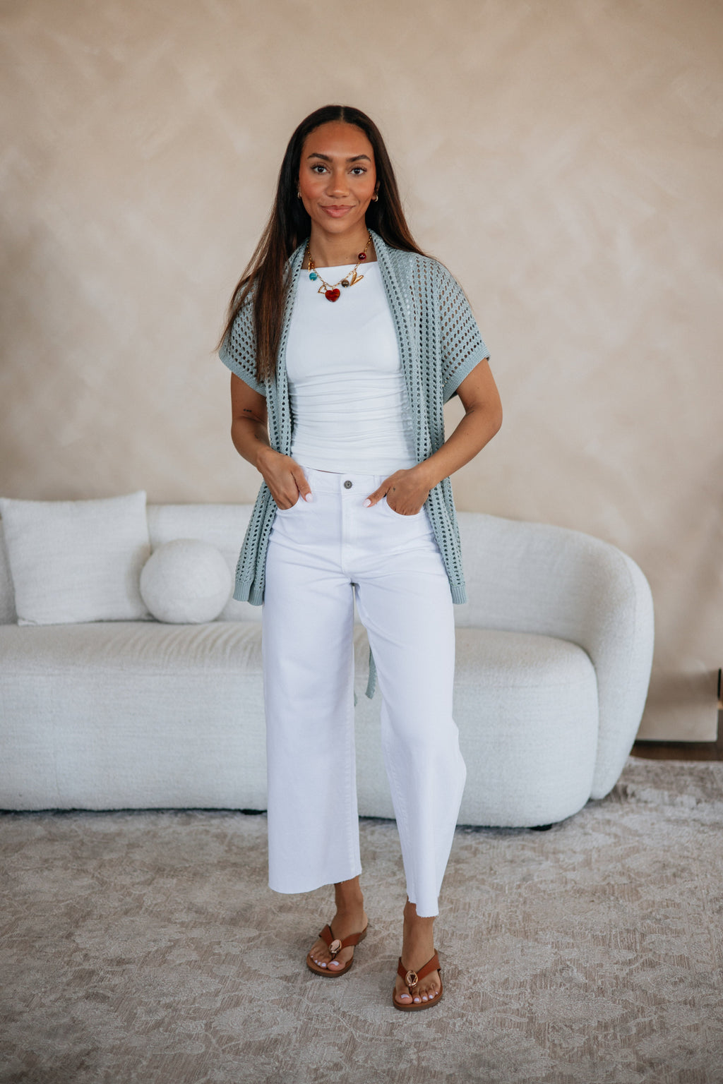 Shawl Neck Open Front Tie Belt Open Knit Cardigan